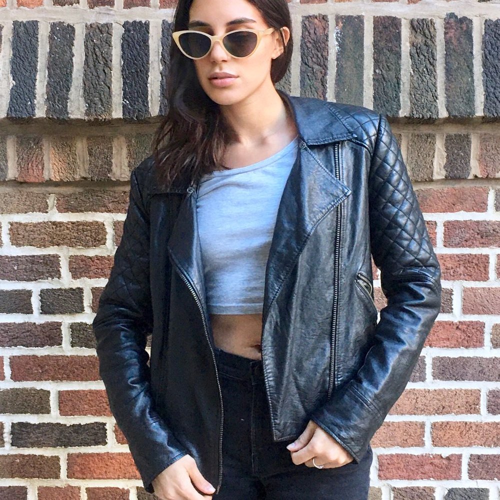 Vintage French Connection UK Faux Leather Jacket